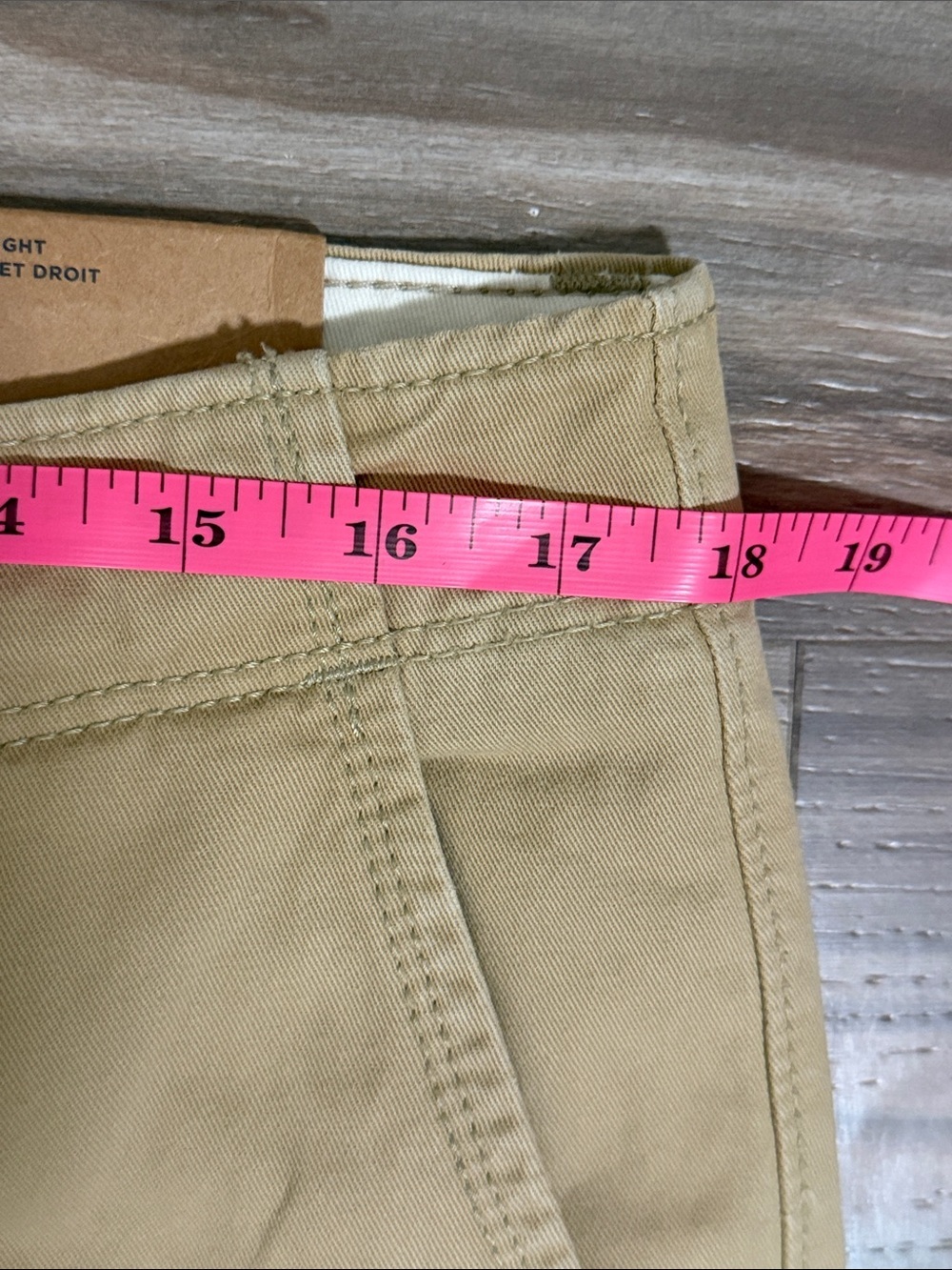 American Eagle Relaxed Straight Chino Pants Mens 34x34 Khaki Tan Cotton NWT - Picture 5 of 8